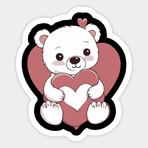 Valentine Bear Sticker by animegirlnft